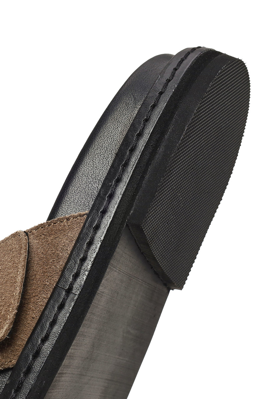 Woman Beige Suede Leather Slippers