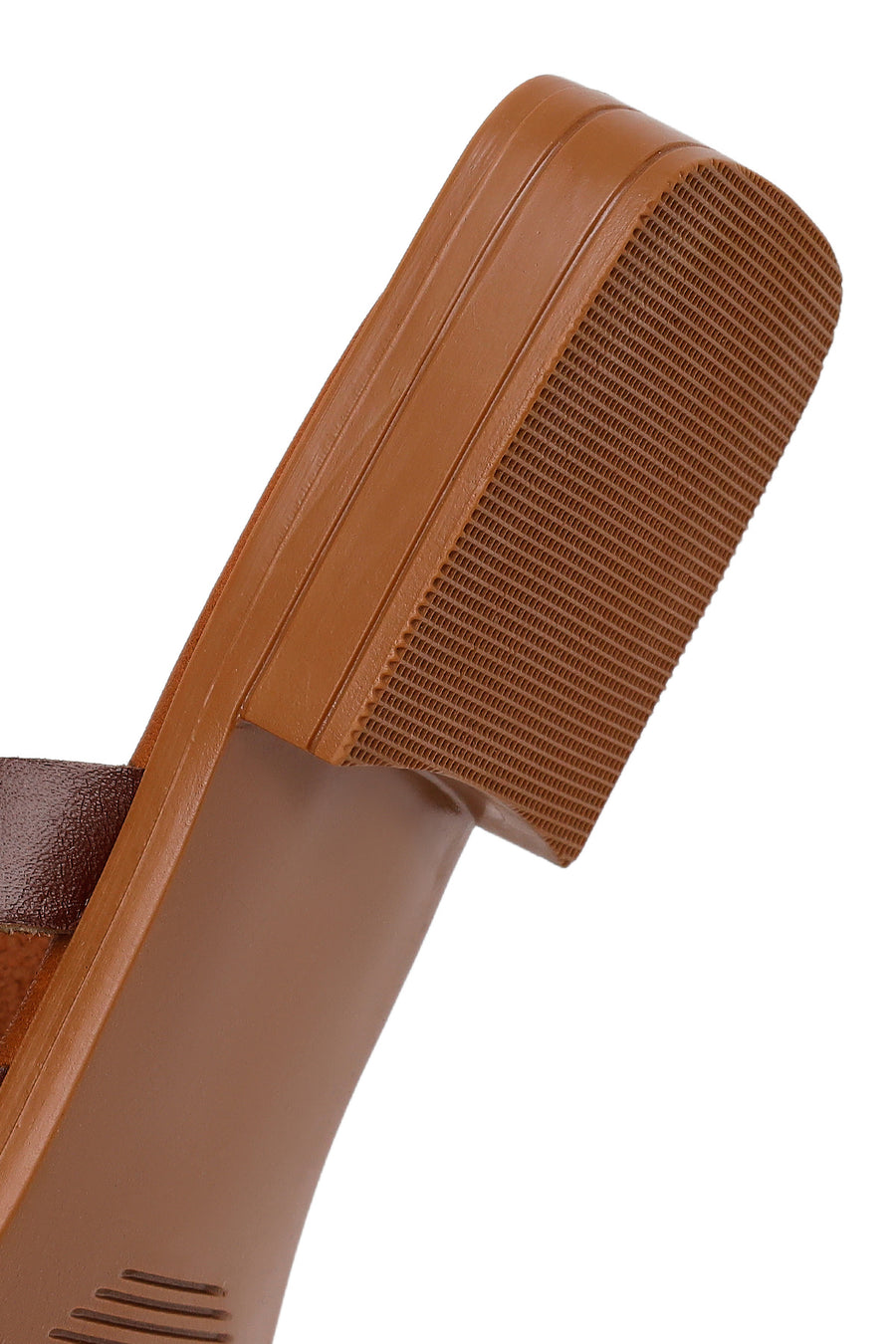 Women's Brown Leather Flip-Flops