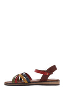 Kadın Çok Renkli Tokalı Deri Bodrum Sandalet | Derimod