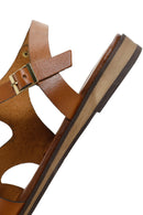 Kadın Taba Tokalı Deri Bodrum Sandalet | Derimod