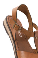 Kadın Taba Tokalı Deri Bodrum Sandalet | Derimod