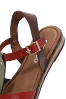 Kadın Çok Renkli Tokalı Deri Bodrum Sandalet | Derimod