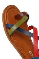 Kadın Çok Renkli Tokalı Deri Bodrum Sandalet | Derimod