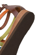 Woman Multicolor Ankle-Buckle Leather Bodrum Sandal | Derimod