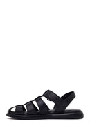 Kadın Siyah Tokalı Deri Sandalet | Derimod