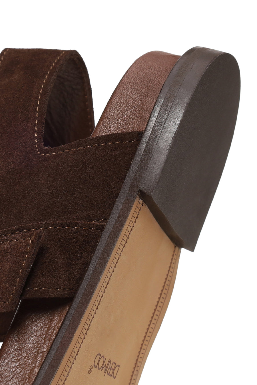 Woman Brown Toe-Post Suede Sandal