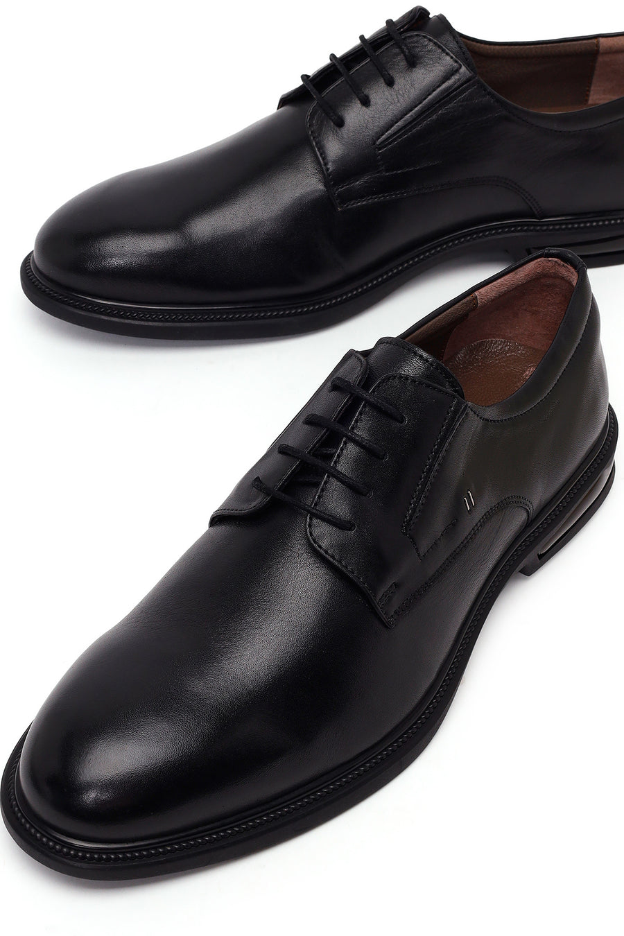 Male Black Lace-Up Leather Classic Shoes