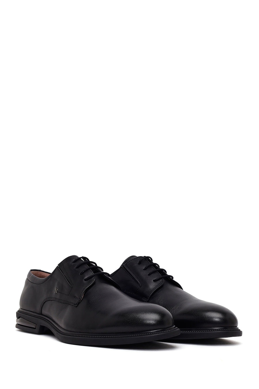 Male Black Lace-Up Leather Classic Shoes