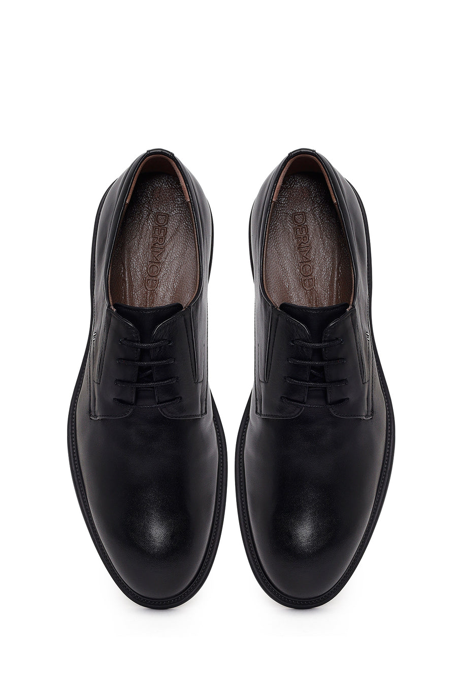 Male Black Lace-Up Leather Classic Shoes