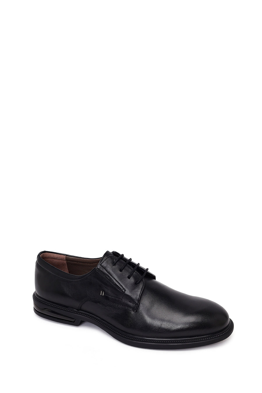 Male Black Lace-Up Leather Classic Shoes