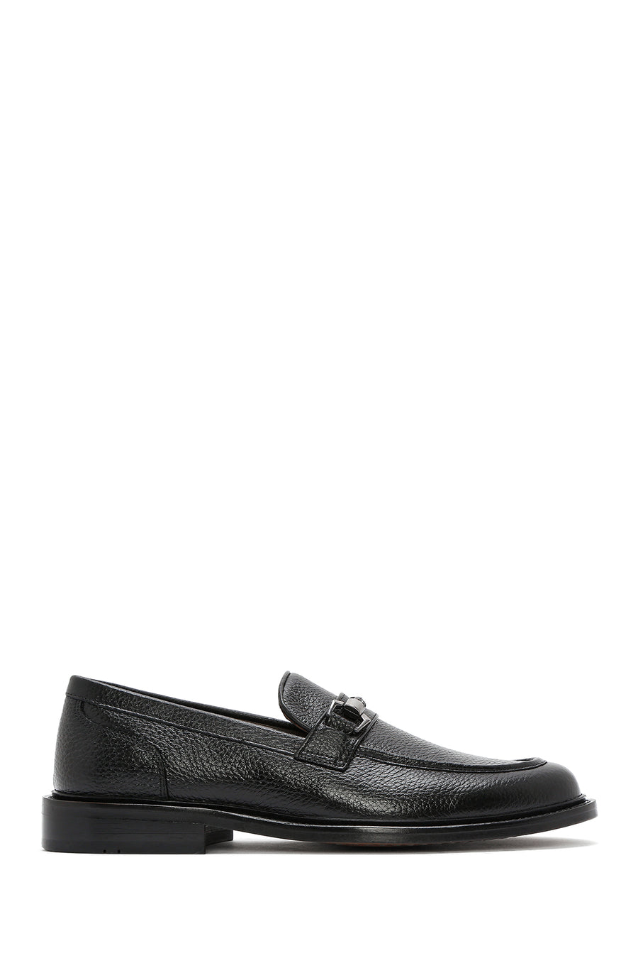 Men's Black Buckle Leather Classic Loafer 26SFD6009FT | Derimod