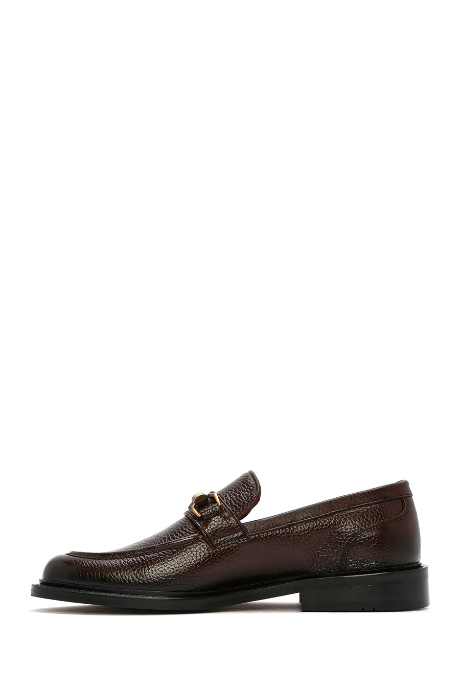 Men's Brown Buckle Leather Classic Loafer
