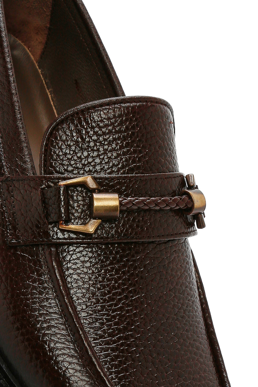 Men's Brown Buckle Leather Classic Loafer