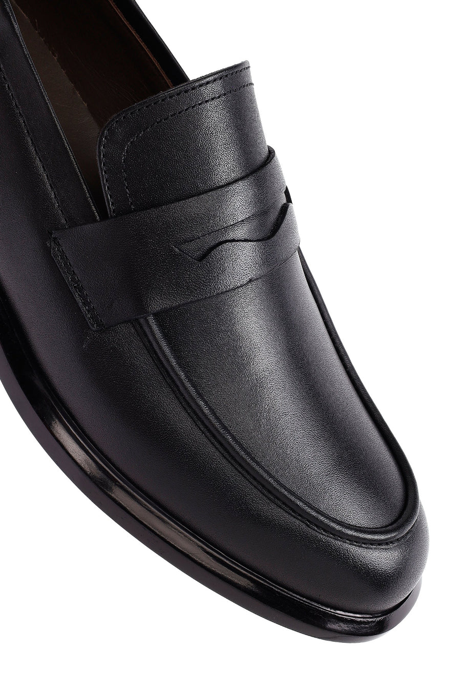 Men's Black Leather Casual Loafer