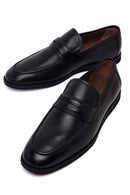 Erkek Siyah Deri Klasik Loafer | Derimod