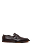 Erkek Kahverengi Deri Klasik Loafer | Derimod