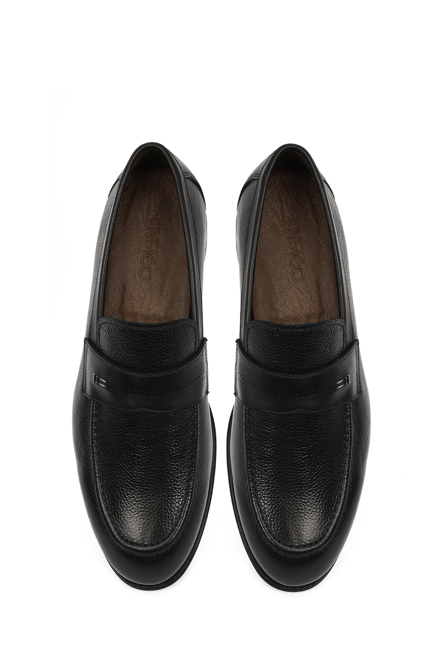 Erkek Siyah Deri Klasik Loafer