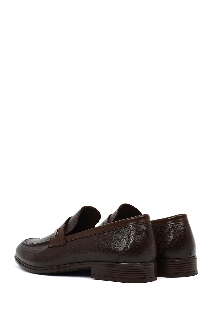Erkek Kahverengi Deri Klasik Loafer