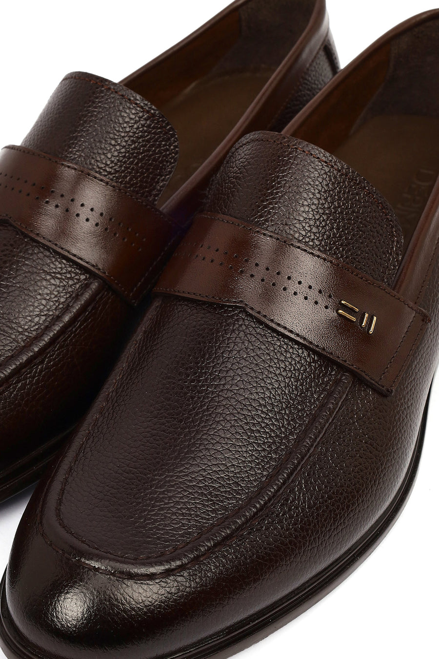 Erkek Kahverengi Deri Klasik Loafer