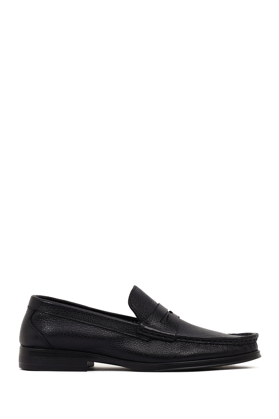 Erkek Siyah Deri Klasik Loafer 26SFD6016FT | Derimod