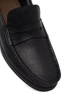 Erkek Siyah Deri Klasik Loafer | Derimod