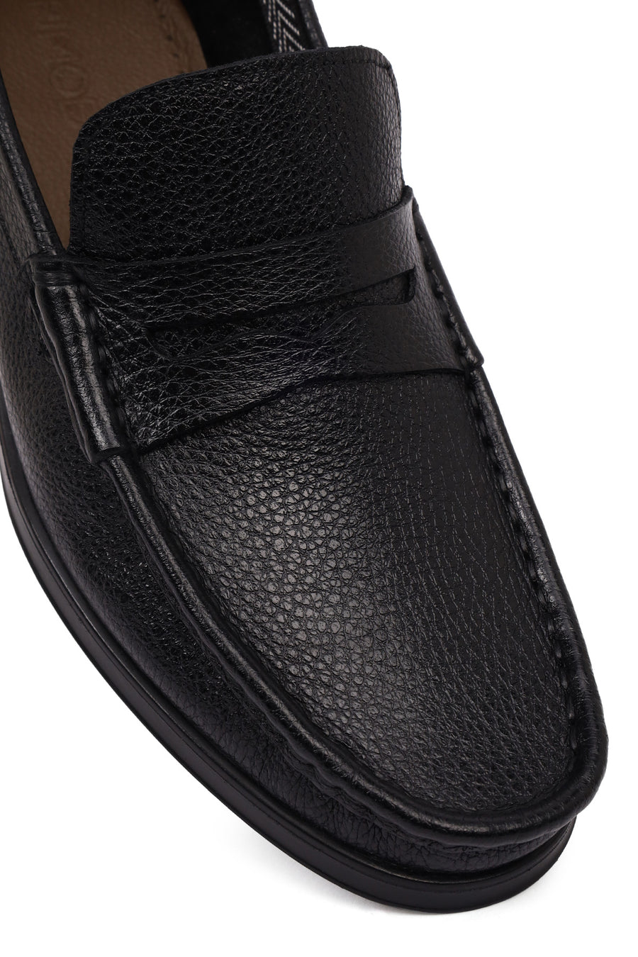 Erkek Siyah Deri Klasik Loafer