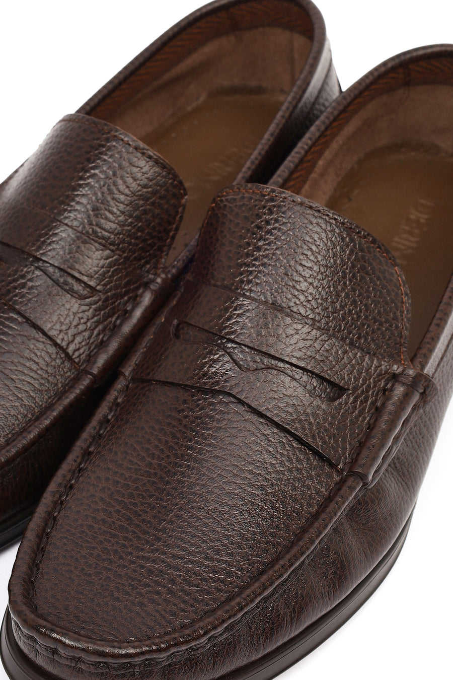 Erkek Kahverengi Deri Klasik Loafer
