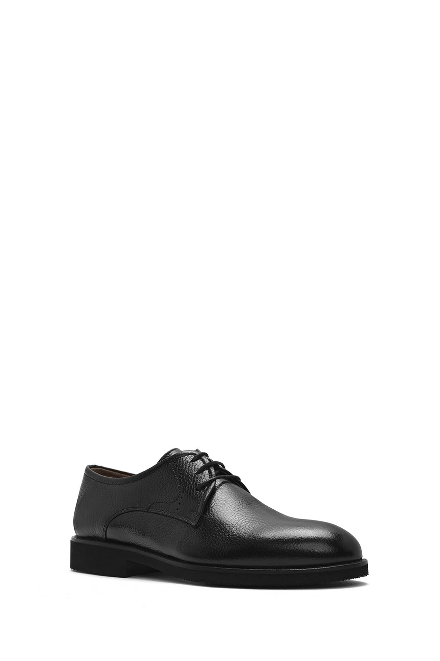 Men's Black Lace-up Leather Casual Shoes