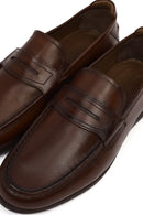 Erkek Kahverengi Deri Casual Loafer | Derimod