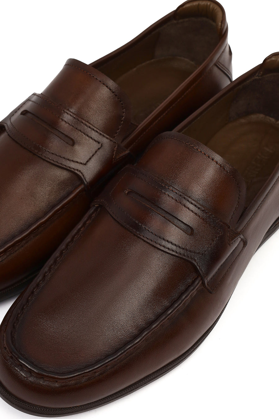 Erkek Kahverengi Deri Casual Loafer