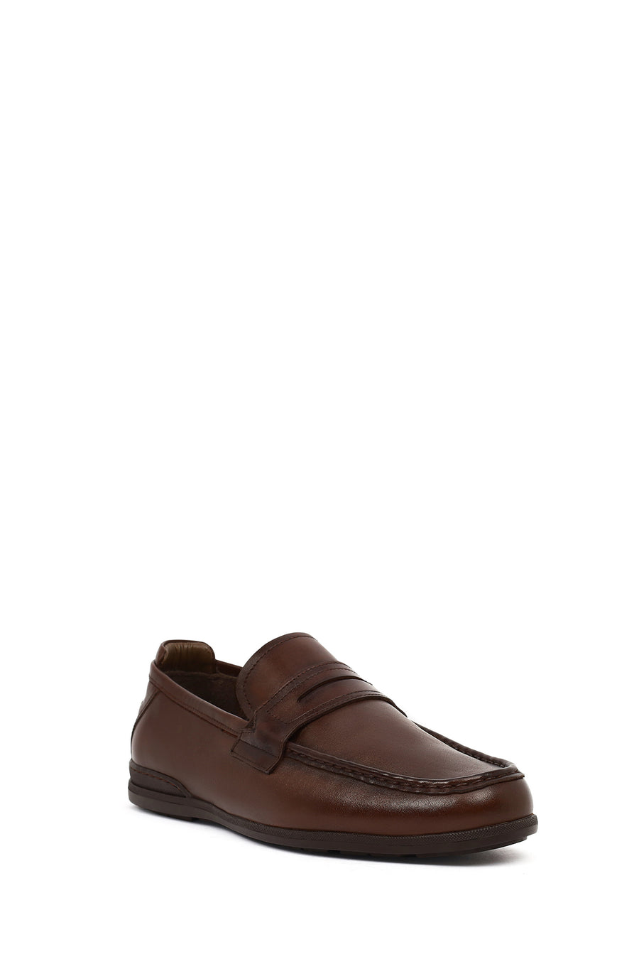 Erkek Kahverengi Deri Casual Loafer