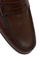 Erkek Kahverengi Deri Casual Loafer | Derimod