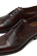 Derimod Black Male Brown Lace-Up Leather Classic Shoes | Derimod