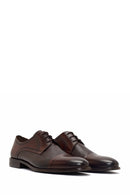 Derimod Black Male Brown Lace-Up Leather Classic Shoes | Derimod