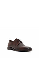Derimod Black Male Brown Lace-Up Leather Classic Shoes | Derimod