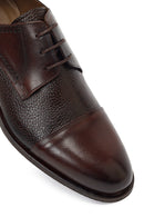Derimod Black Male Brown Lace-Up Leather Classic Shoes | Derimod
