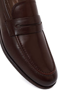 Derimod Black Men's Brown Leather Classic Loafer | Derimod