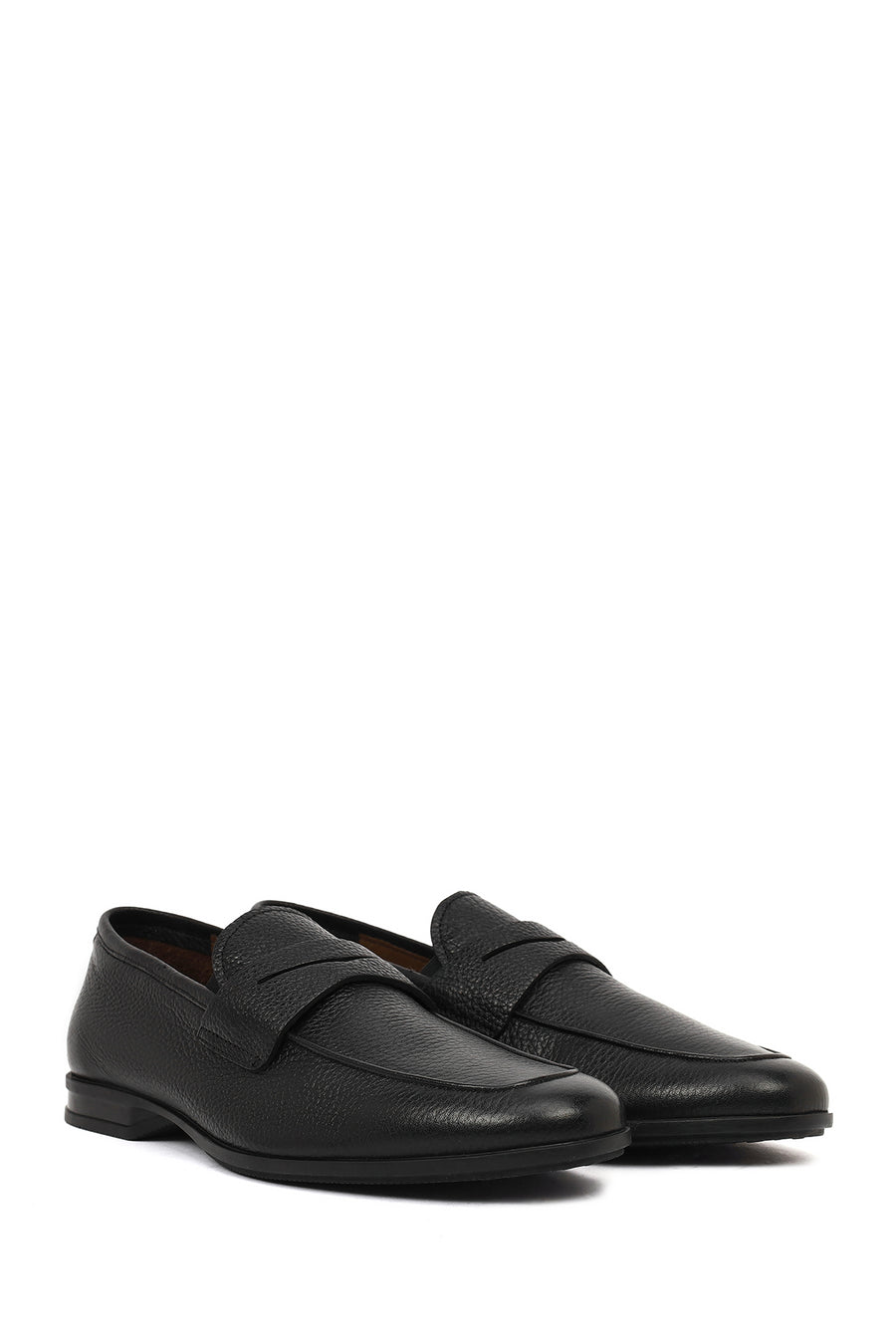 Erkek Siyah Deri Klasik Loafer