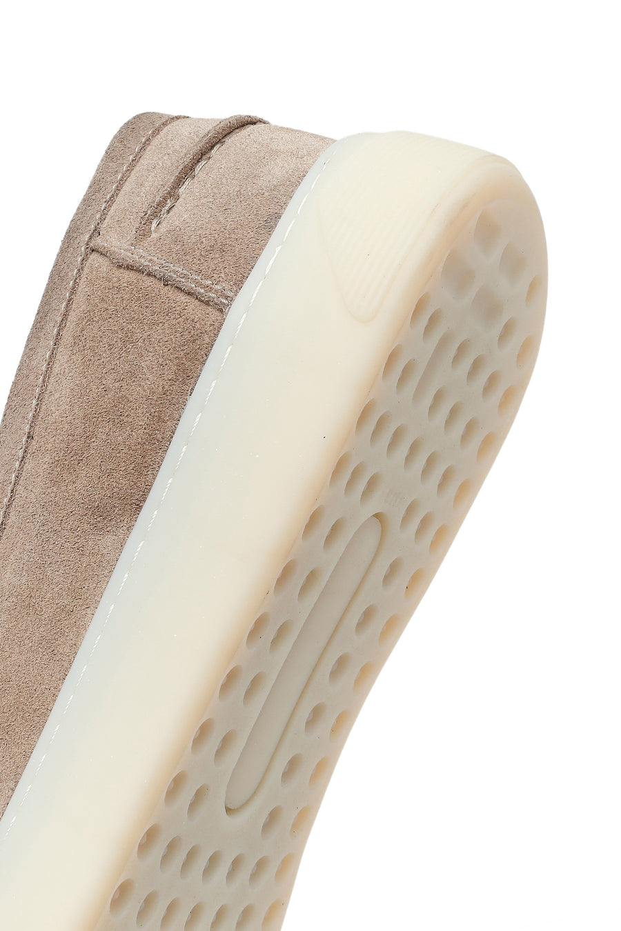 Men's Beige Chunky Suede Leather Loafers