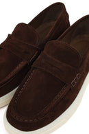 Erkek Kahverengi Kalın Tabanlı Süet Deri Loafer | Derimod