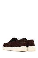 Erkek Kahverengi Kalın Tabanlı Süet Deri Loafer | Derimod