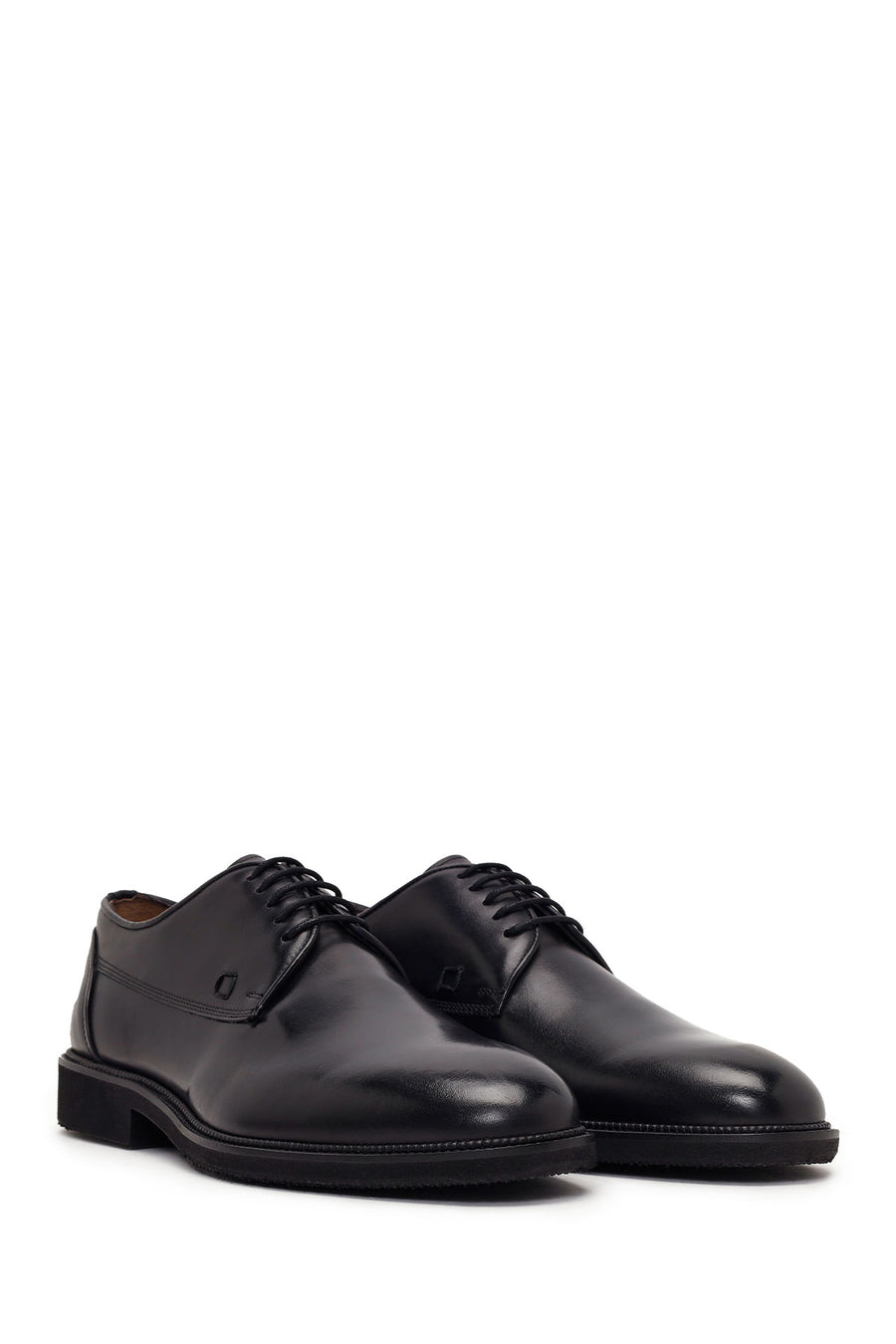 Men's Black Lace-up Leather Casual Shoes