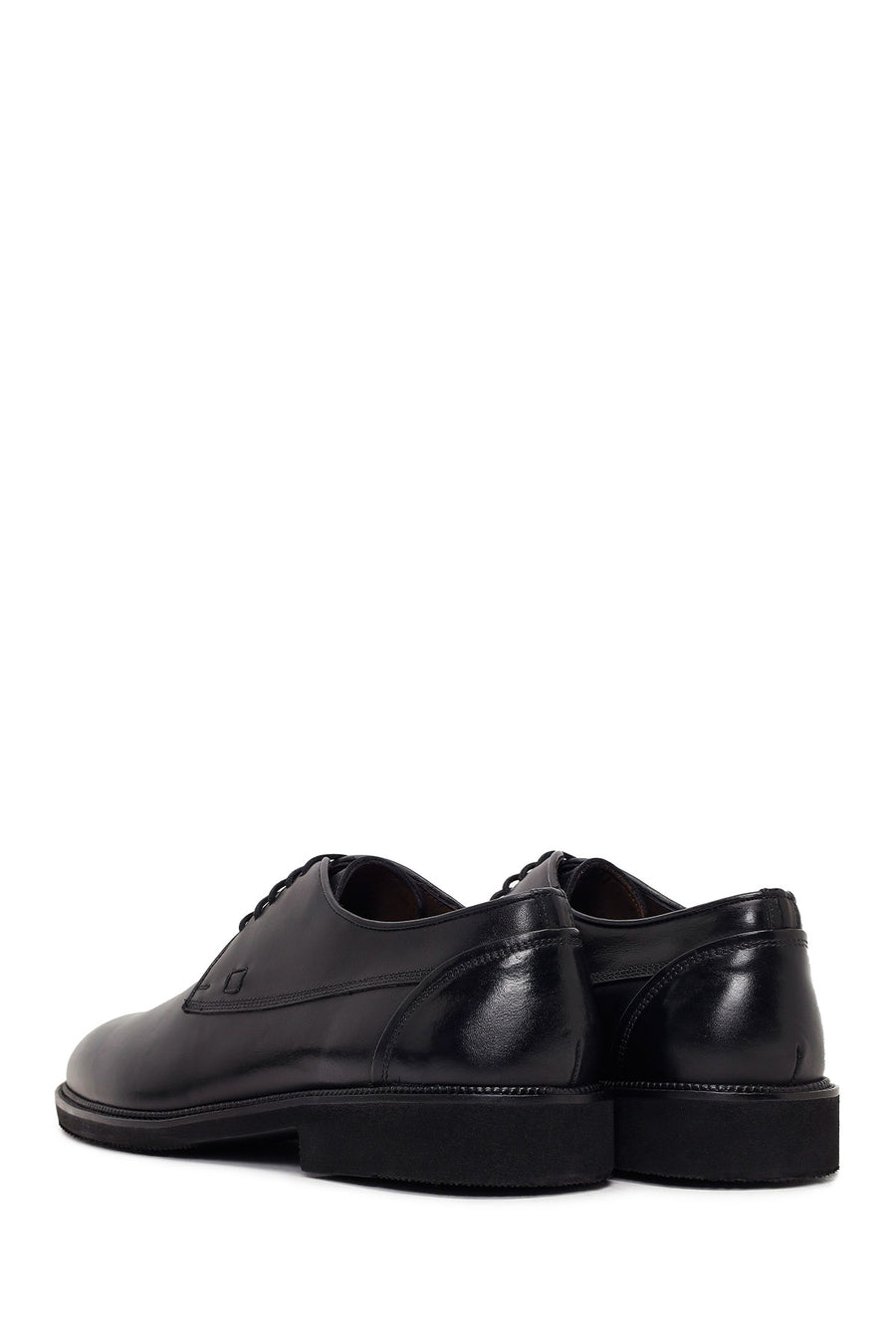 Men's Black Lace-up Leather Casual Shoes