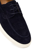 Erkek Lacivert Bağcıklı Süet Deri Casual Ayakkabı | Derimod