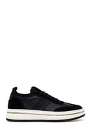 Erkek Siyah Bağcıklı Kalın Tabanlı Deri Sneaker | Derimod