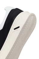 Erkek Siyah Bağcıklı Kalın Deri Sneaker | Derimod