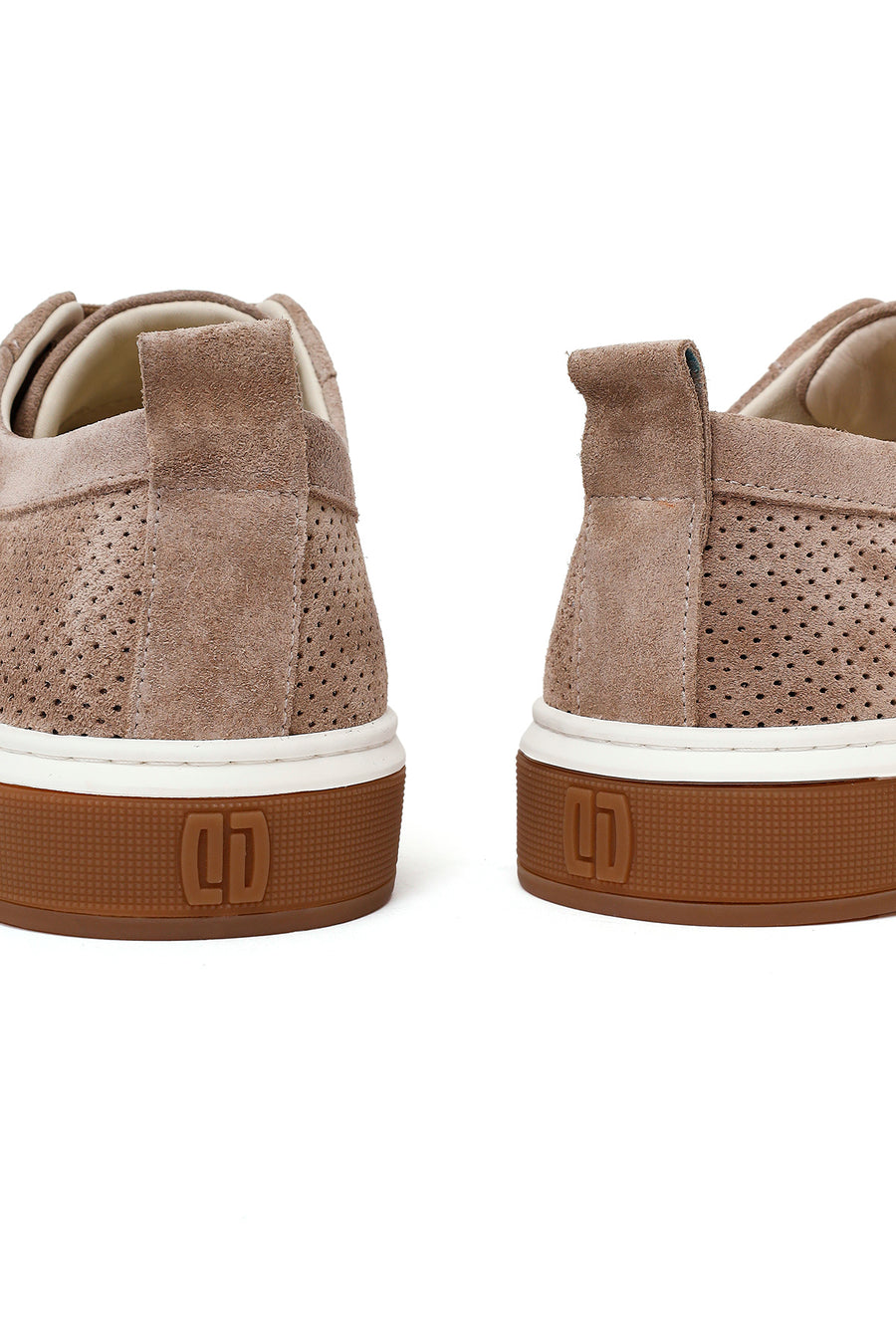 Erkek Bej Bağcıklı Süet Deri Sneaker
