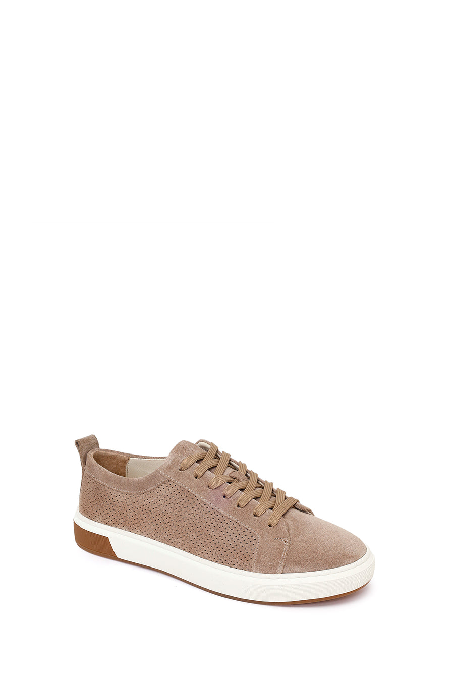 Erkek Bej Bağcıklı Süet Deri Sneaker