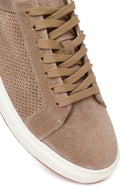Erkek Bej Bağcıklı Süet Deri Sneaker | Derimod