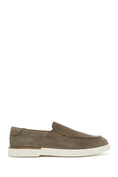 Men's Beige Suede Leather Loafer | Derimod